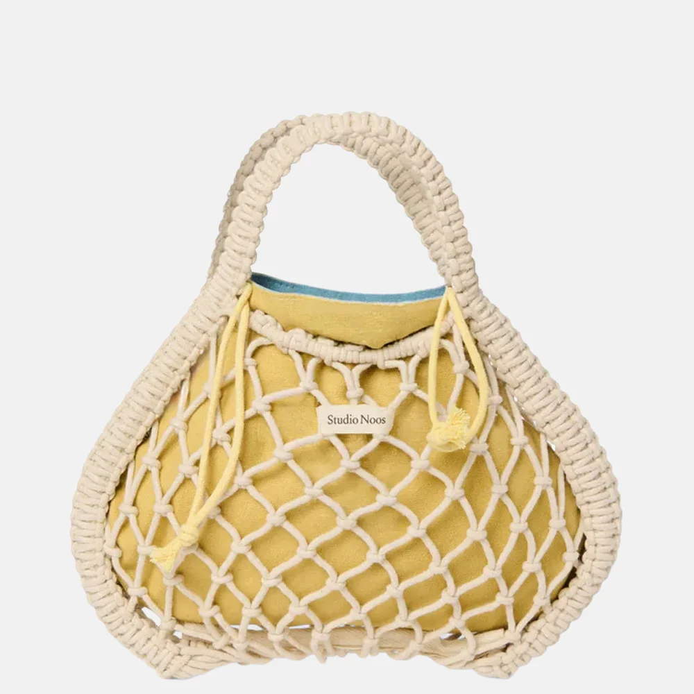 Studio Noos Macram&eacute; mini handtas natural